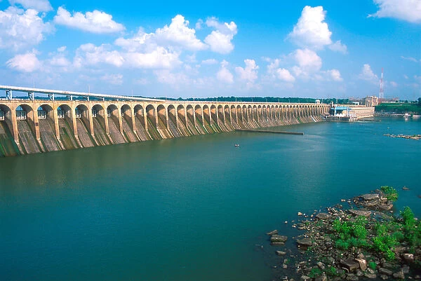 Wilson Dam near Mussel Shoals, Alabama operated by the Tennessee Valley Authority