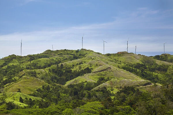 Wind farm near Sigatoka, Coral Coast, Viti Levu, Fiji, South Pacific