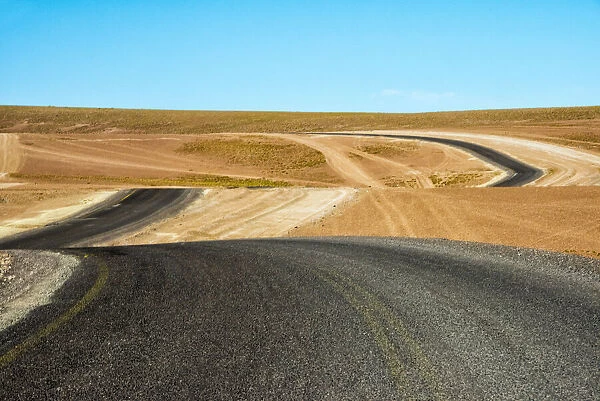 Winding road in the desert, Potosi Department, Bolivia