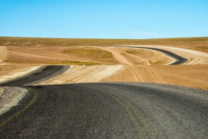 Framed Print : Winding road in the desert, Potosi Department, Bolivia Framed Print : Winding road in the desert, Potosi Department, Bolivia