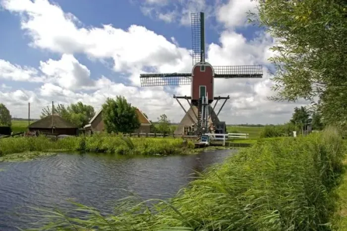 Framed Print : Windmill along Framed Print : Windmill along