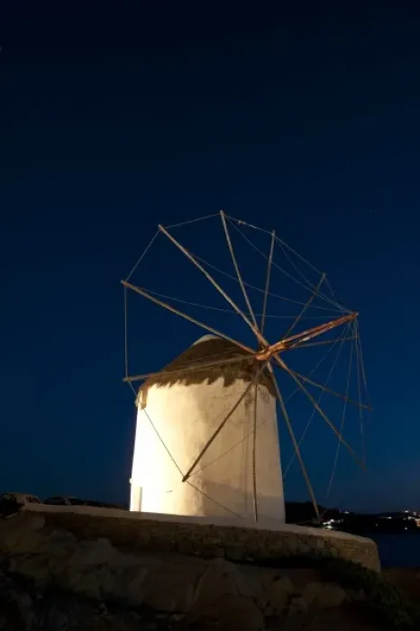 Framed Print : Windmill at dusk, Mykonos Town, Chora, Mykonos, Cyclades, Greece Framed Print : Windmill at dusk, Mykonos Town, Chora, Mykonos, Cyclades, Greece