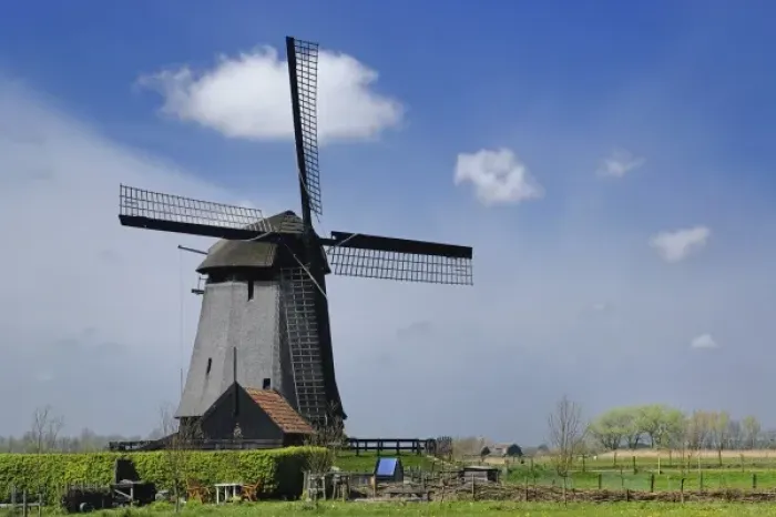 Framed Print : Windmill near Volendam, Netherlands, Holland
