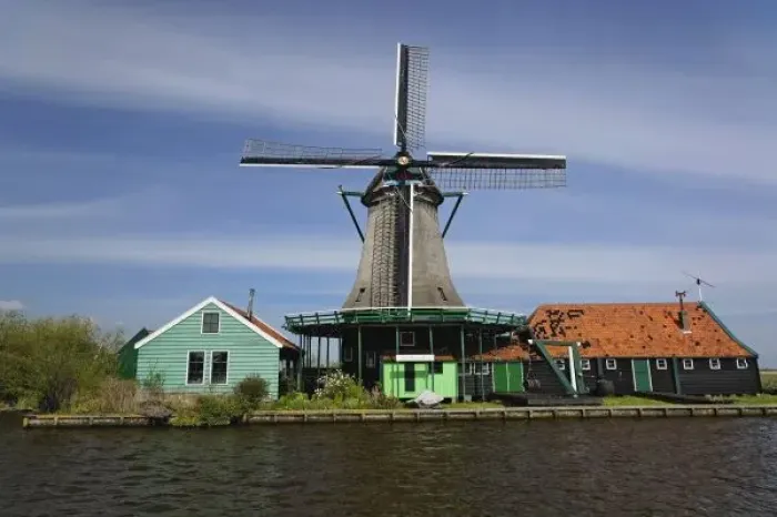 Framed Print : Windmill, Zaanse Schans, Holland, Netherlands