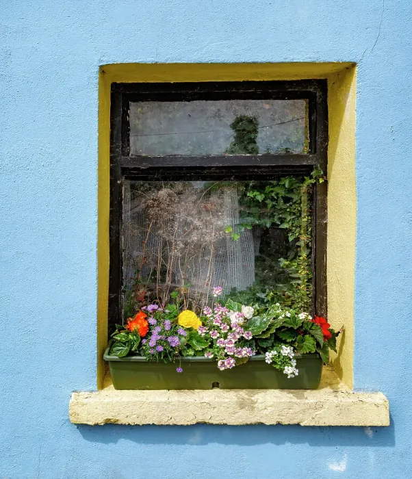 Framed Print : Window greets visitors in the village of Cong, Connacht County, Ireland Framed Print : Window greets visitors in the village of Cong, Connacht County, Ireland
