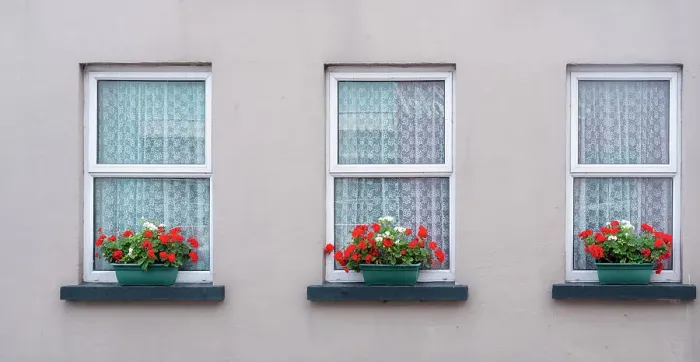Framed Print : Windows greet visitors in the village of Cong, Connacht County, Ireland Framed Print : Windows greet visitors in the village of Cong, Connacht County, Ireland