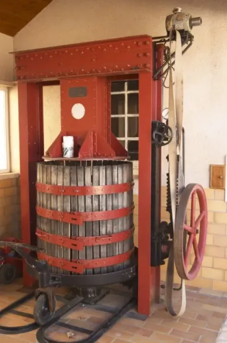 Framed Print : A wine press that is also some100 years old. It produces a pressure of 170 bar Framed Print : A wine press that is also some100 years old. It produces a pressure of 170 bar
