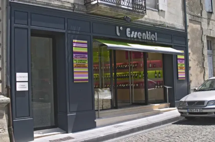 Framed Print : Wine shop and cafe in Saint Emilion called L Essentiel (The Essential) Thunevin Framed Print : Wine shop and cafe in Saint Emilion called L Essentiel (The Essential) Thunevin