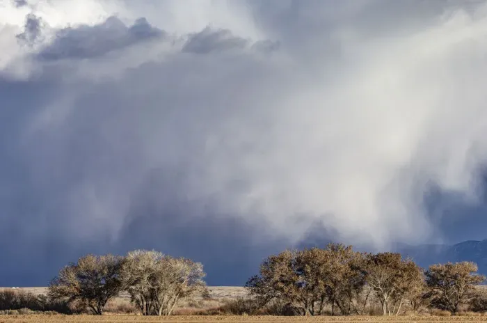 Framed Print : Winter storms in the Manzano mountains, New Mexico