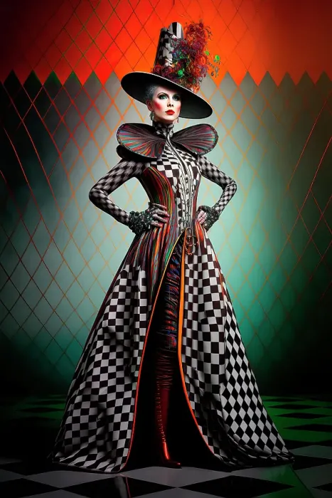 Framed Print : Woman dressed in harlequin fashion. ©Jim Zuckerman / Jaynes Gallery / DanitaDelimont.com (AI) Framed Print : Woman dressed in harlequin fashion. ©Jim Zuckerman / Jaynes Gallery / DanitaDelimont.com (AI)