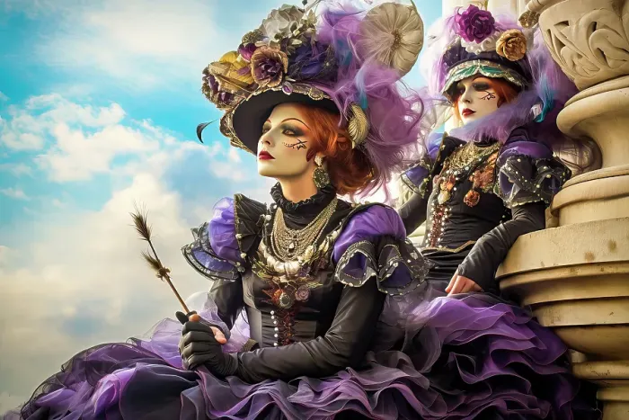 Framed Print : Two women in Venice Carnival costumes. ©Jim Zuckerman / Jaynes Gallery / DanitaDelimont.com Framed Print : Two women in Venice Carnival costumes. ©Jim Zuckerman / Jaynes Gallery / DanitaDelimont.com