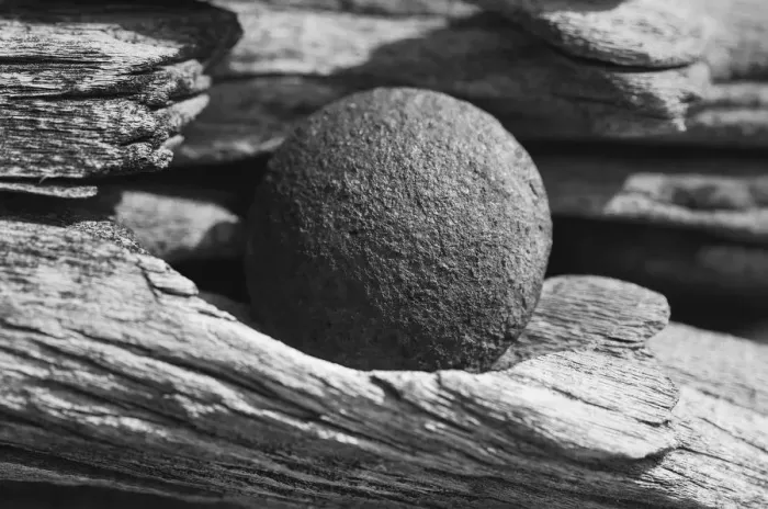 Framed Print : Wood and metal ball abstract Framed Print : Wood and metal ball abstract
