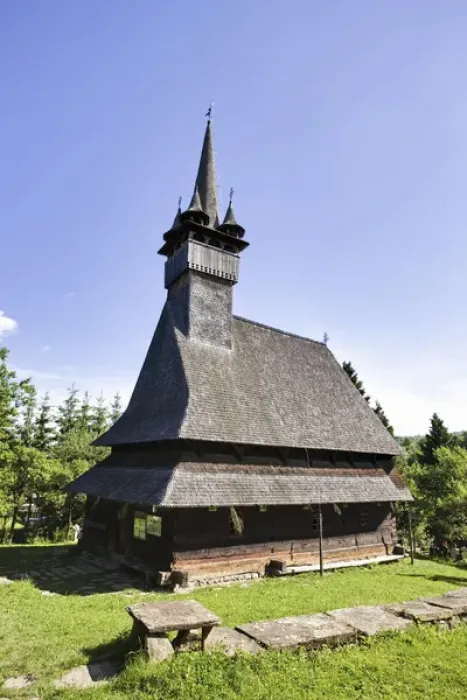 Framed Print : Wooden Church (Biserica de Lemn) in Budesti, Maramures, Romania, is listed as UNESCO world heritage Framed Print : Wooden Church (Biserica de Lemn) in Budesti, Maramures, Romania, is listed as UNESCO world heritage