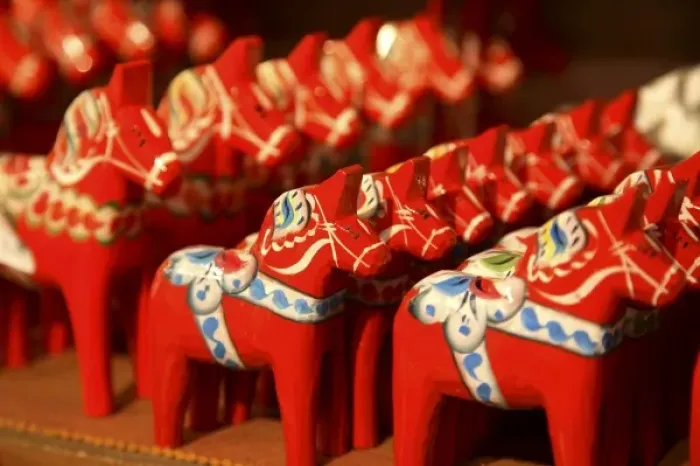 Framed Print : The wooden Dala horses a symbol of Sweden for sale in a Gamla Stan souvenir shop Framed Print : The wooden Dala horses a symbol of Sweden for sale in a Gamla Stan souvenir shop