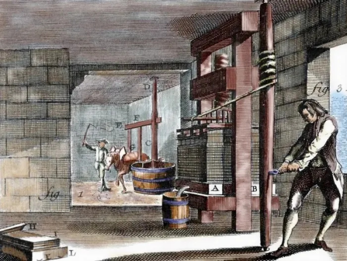 Framed Print : Workshop dedicated to handcrafting the paperboard. Pulping and pressing. 18th Century Framed Print : Workshop dedicated to handcrafting the paperboard. Pulping and pressing. 18th Century