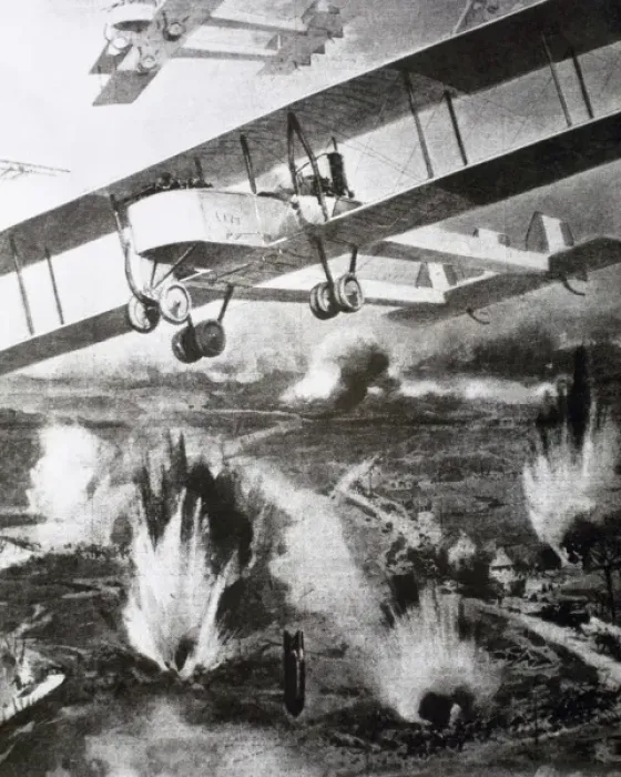 Framed Print : WORLD WAR I (1914-1918). Aerial bombardments by Italian planes on French territory Framed Print : WORLD WAR I (1914-1918). Aerial bombardments by Italian planes on French territory