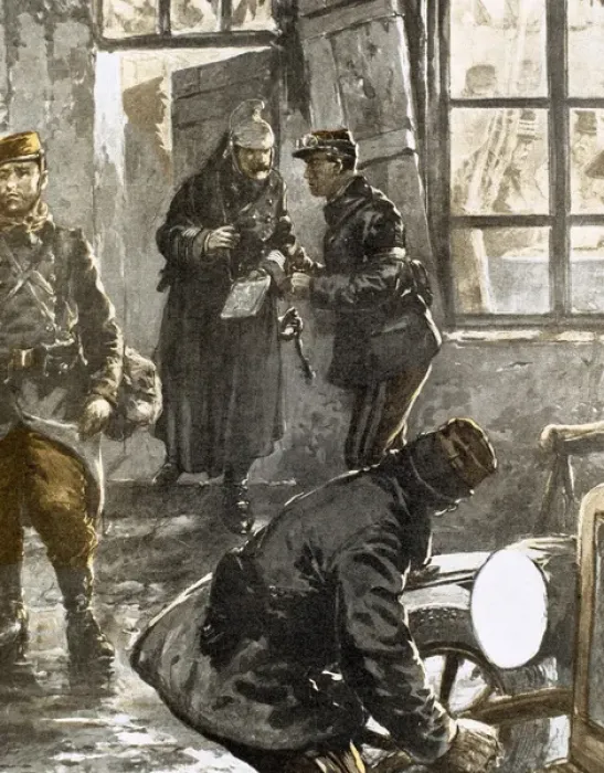 Framed Print : World War I (1914-1918). Generals Joffre and French studying the progress of operations