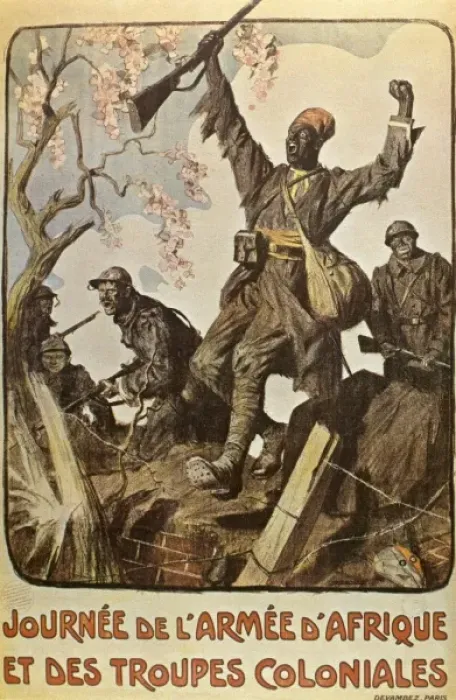 Framed Print : World War I (1914-1918). Poster. Day of the African army and colonial troops Framed Print : World War I (1914-1918). Poster. Day of the African army and colonial troops