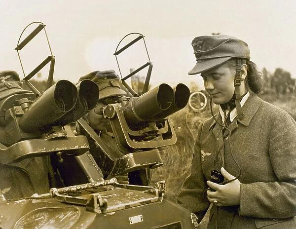WORLD WAR II. German Army Air Defense. Female member