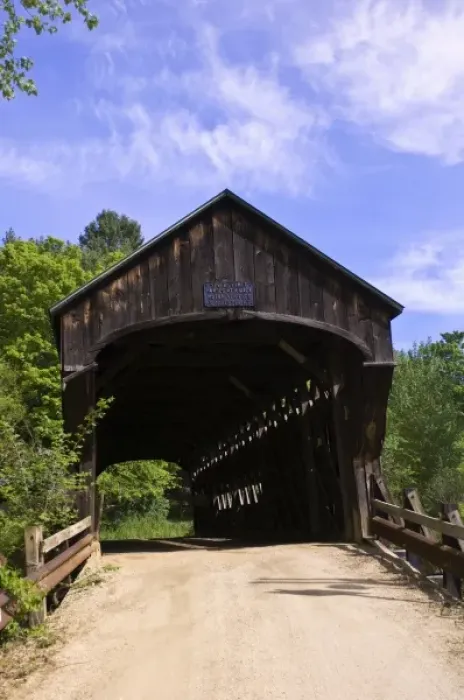 Framed Print : Worral, Vermont. Covered bridge