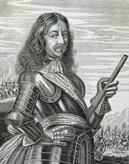 Framed Print : Wrangel, Karl Gustav (Skokloster, 1613-Rugen, 1676) Swedish admiral and marshal. Engraving