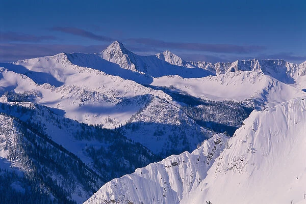 WS-86 View of Pfeifferhorn from the Big Cottonwood Ridge, near Alta, Wasatch Mountains
