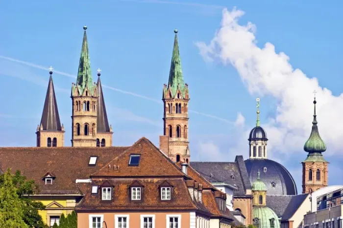 Framed Print : Wurzburg, Bavaria, Germany skyline view of the city of Wurzburg with its cathedral Framed Print : Wurzburg, Bavaria, Germany skyline view of the city of Wurzburg with its cathedral