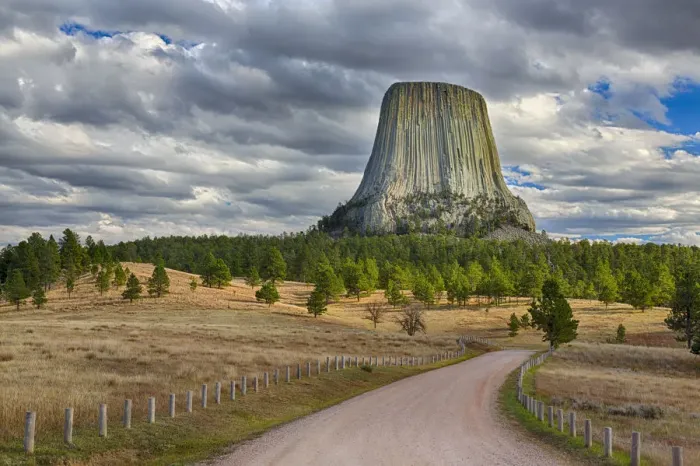 Framed Print : WY, Devils Tower National Monument, Devils Tower Framed Print : WY, Devils Tower National Monument, Devils Tower