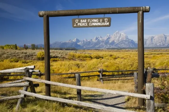 Framed Print : WY, Grand Teton National Park, Teton Range, Cunningham Cabin Historic Site Framed Print : WY, Grand Teton National Park, Teton Range, Cunningham Cabin Historic Site