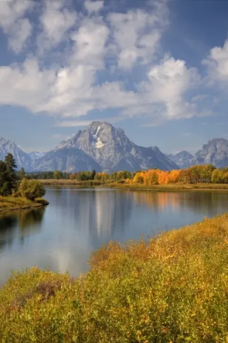 Framed Print : WY, Grand Teton National Park, Teton Range and Mount Moran with Snake River at Oxbow Bend Framed Print : WY, Grand Teton National Park, Teton Range and Mount Moran with Snake River at Oxbow Bend