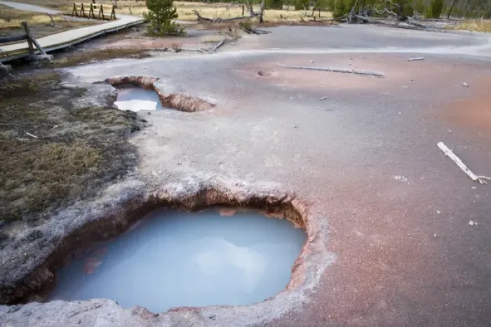 Framed Print : WY, Yellowstone National Park, Artist Paint Pots, thermal pool Framed Print : WY, Yellowstone National Park, Artist Paint Pots, thermal pool