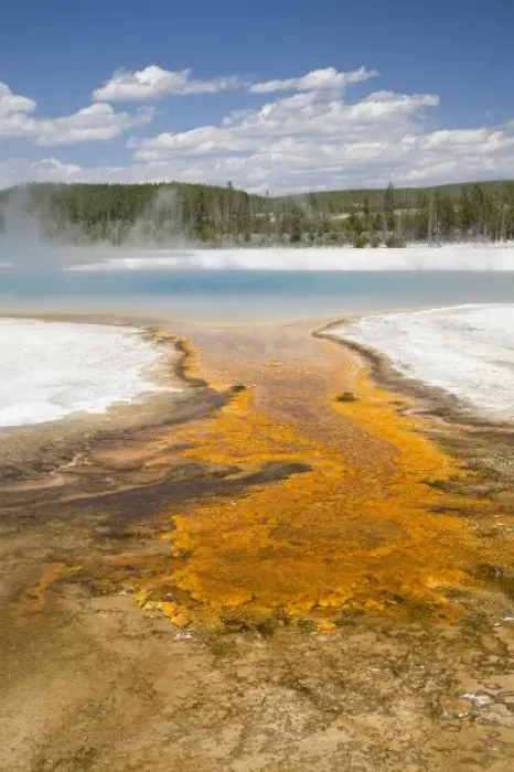 Framed Print : WY, Yellowstone National Park, Black Sand Basin, Rainbow Pool, and colorful bacterial mat Framed Print : WY, Yellowstone National Park, Black Sand Basin, Rainbow Pool, and colorful bacterial mat