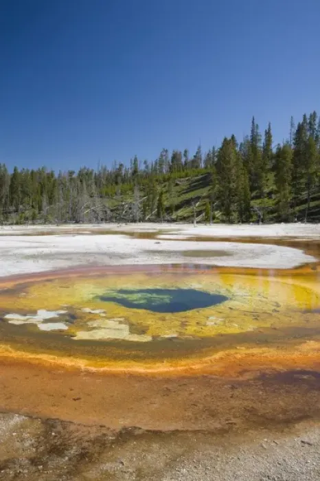 Framed Print : WY, Yellowstone National Park, Upper Geyser Basin, Chromatic Pool Framed Print : WY, Yellowstone National Park, Upper Geyser Basin, Chromatic Pool