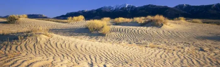 Framed Print : WYOMING. USA. Sand dunes & rabbitbrush below Ferris Mountains. Ferris Dunes. Great Divide Basin Framed Print : WYOMING. USA. Sand dunes & rabbitbrush below Ferris Mountains. Ferris Dunes. Great Divide Basin