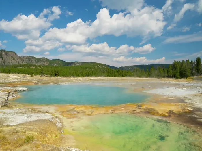 Framed Print : Wyoming, Yellowstone National Park. Black Opal Spring, Upper Geyser Basin