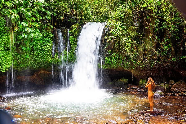 Yeh Hoo Waterfall, Ubud, Bali, Indonesia. (Editorial Use Only)