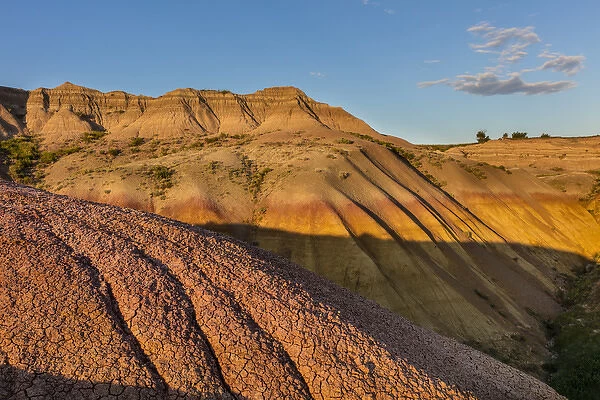 Yellow mounds in Badlands National Park, South Dakota, USA