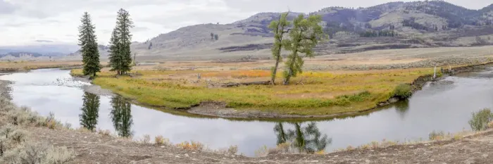 Framed Print : Yellowstone National Park, Wyoming, USA. Panorama landscape of Slough Creek Framed Print : Yellowstone National Park, Wyoming, USA. Panorama landscape of Slough Creek