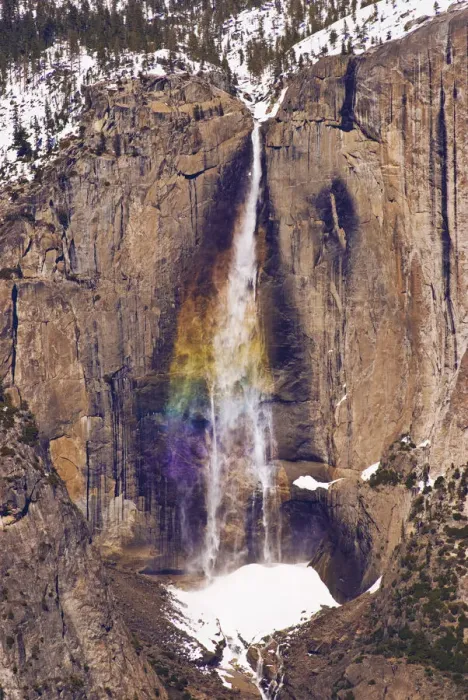 Framed Print : Yosemite Falls from Taft Point in winter, Yosemite National Park, California USA