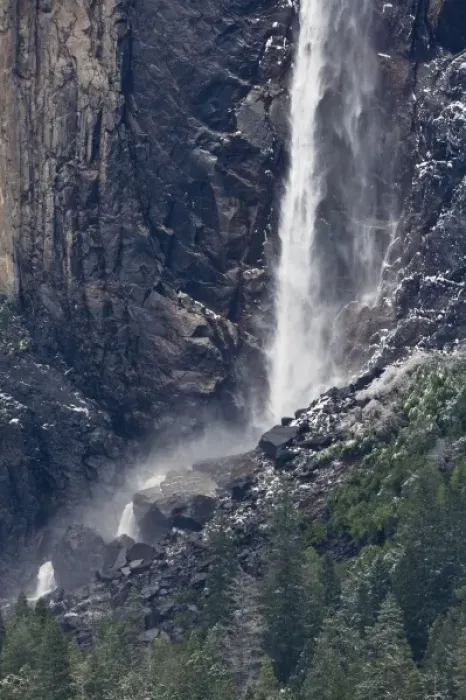 Framed Print : Yosemite valleys lower and upper Bridalveil Fall -Yosemite National Park, California Framed Print : Yosemite valleys lower and upper Bridalveil Fall -Yosemite National Park, California