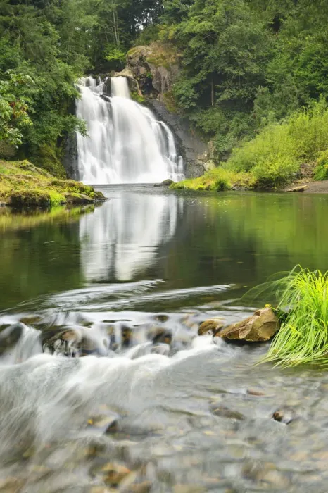 Framed Print : Youngs Falls near Astoria, Oregon