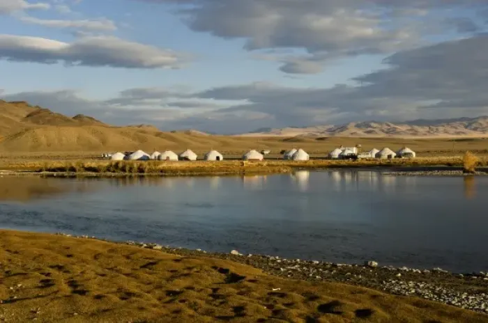 Framed Print : Yurt camp