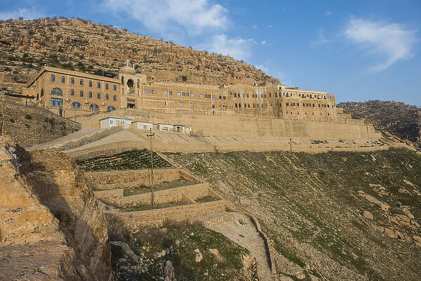 Zigzag road leading to the Syrian orthodox monastery Mar Mattai, (Sant Matthews Monastery)