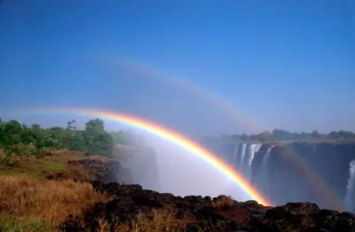 Framed Print : Zimbabwe, Victoria Falls National Park. Double rainbow over Victoria Falls Framed Print : Zimbabwe, Victoria Falls National Park. Double rainbow over Victoria Falls