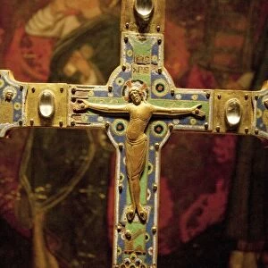 13th Century decorated copper altar candlestick holder, National Museum of Iceland, Reykjavik