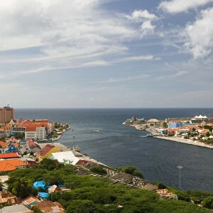 ABC Islands - CURACAO - Willemstad: Aerial View of Punda and Otrobanda / Daytime