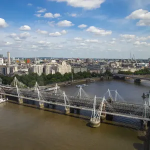 Aerial of London from London Eye, England Aerial of London from London Eye, England