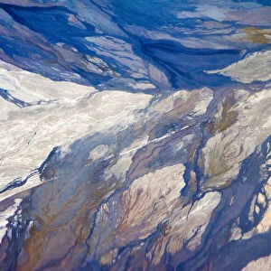 Aerial view of highland lakes on Atacama Desert, Chile