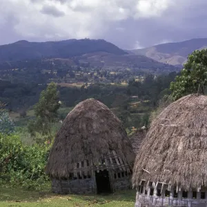 Thatch Huts Overlooking Southern Ethiopia Print Thatch Huts Overlooking Southern Ethiopia Print