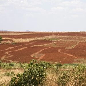 Africa; Malawi; Dadza; Plowed fields near Dadza